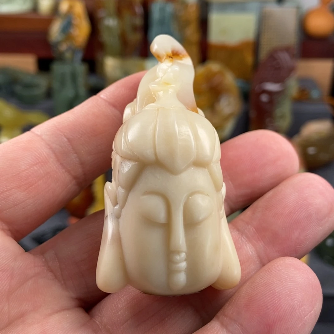 岫玉未镶嵌手把件