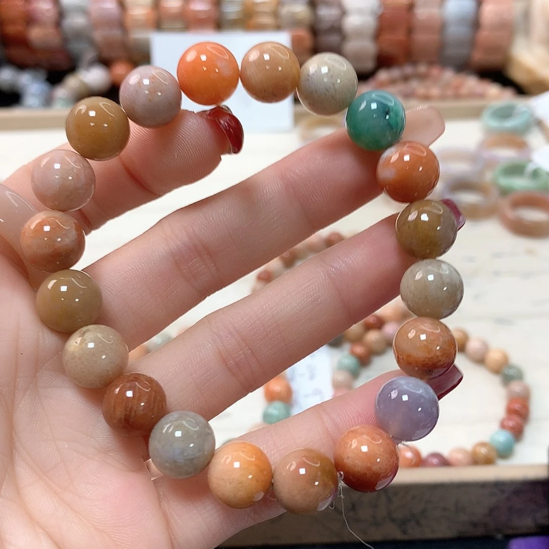 硅化珊瑚（珊瑚玉）手链未镶嵌要***?696