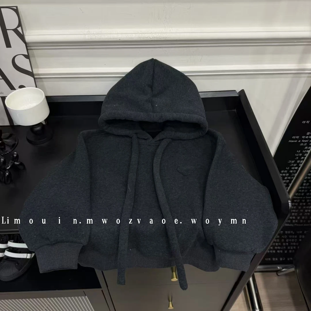 【加绒加厚】儿童连帽卫衣2025新款冬季加绒宽松上衣潮