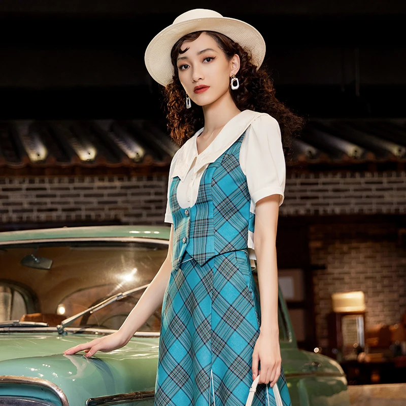 【芊芊专属】一电影一时装新款假两件衬衫FCBS131479