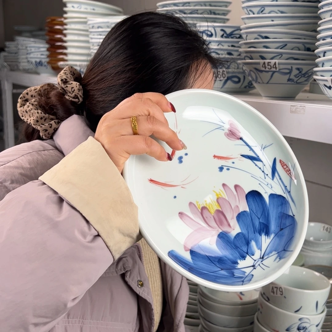 中瑕紫荷9寸月光盘（单只装）