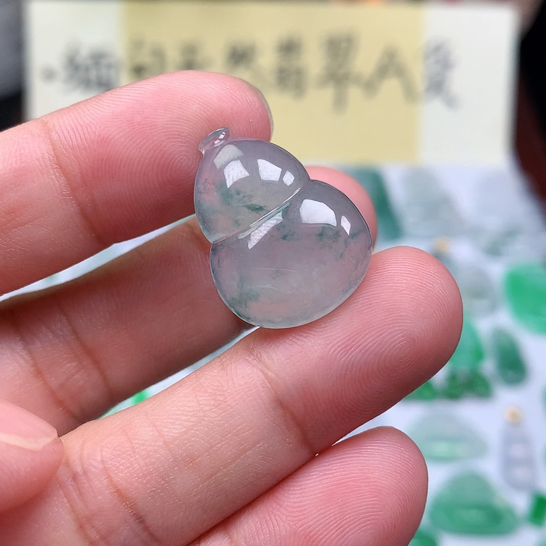 翡翠裸石缅甸天然A货翡翠冰种葫芦