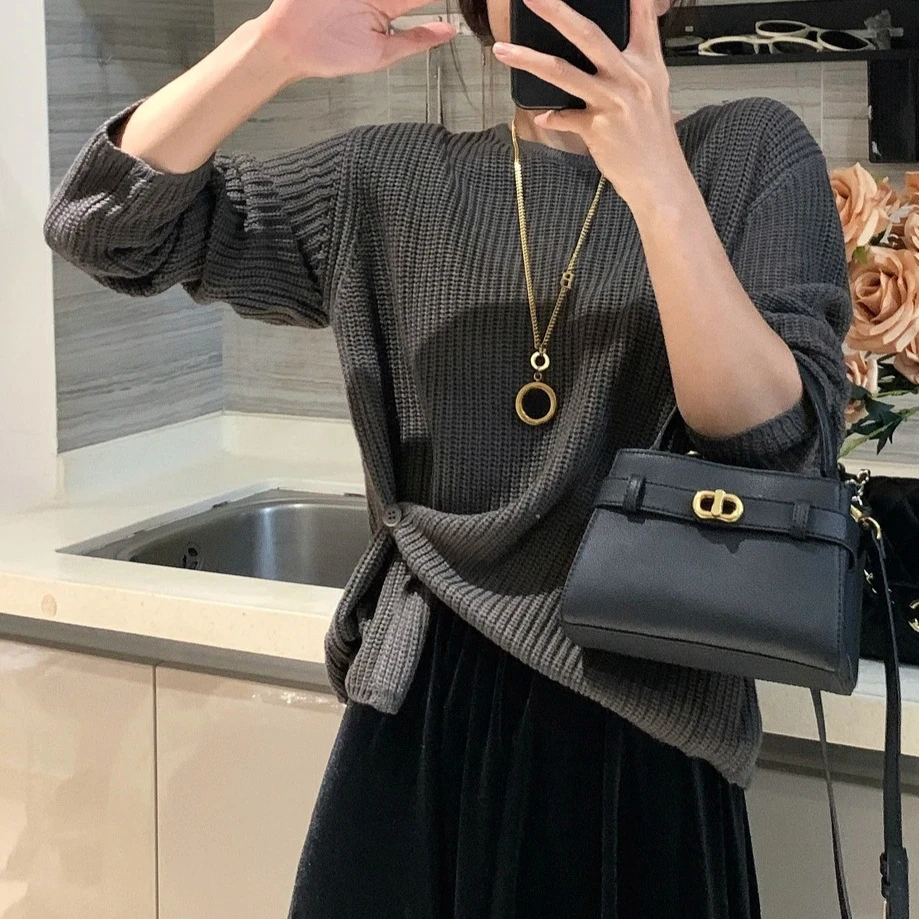 打底衫时尚百搭显瘦洋气韩版设计感针织衫女年秋季小众炸街感女装
