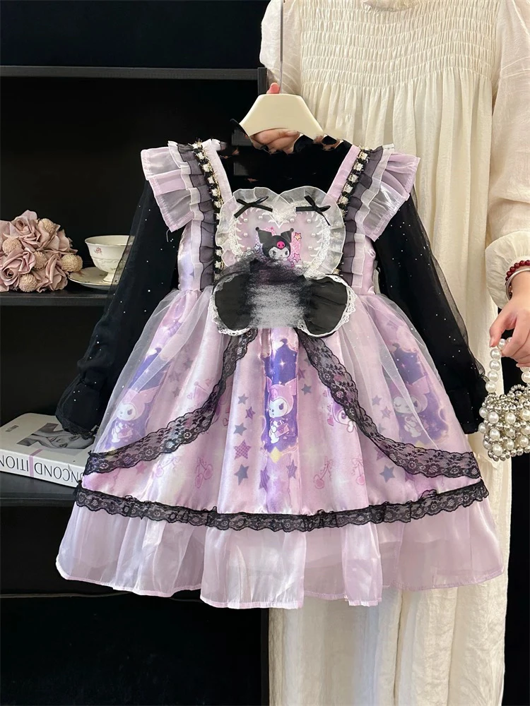 女童重工加绒洛丽塔冬季公主裙断码特价