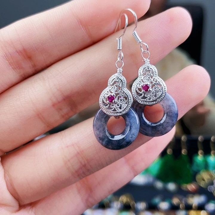 翡翠耳饰未镶嵌饰品