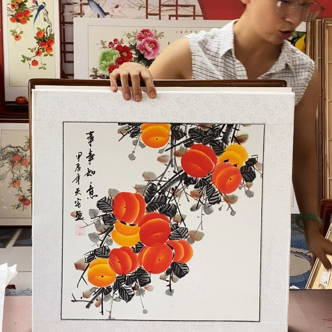 国画手写手绘52✖️52国画作品带框包邮手绘