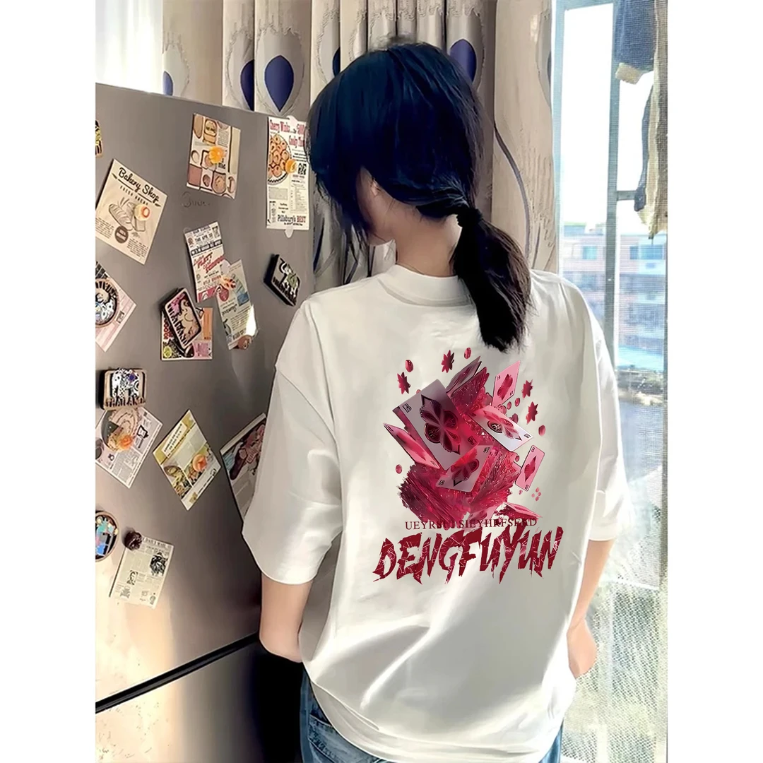 夏季纯棉洋气炸街纯欲慵懒风小众女装短袖T恤男女生韩系ins上衣服