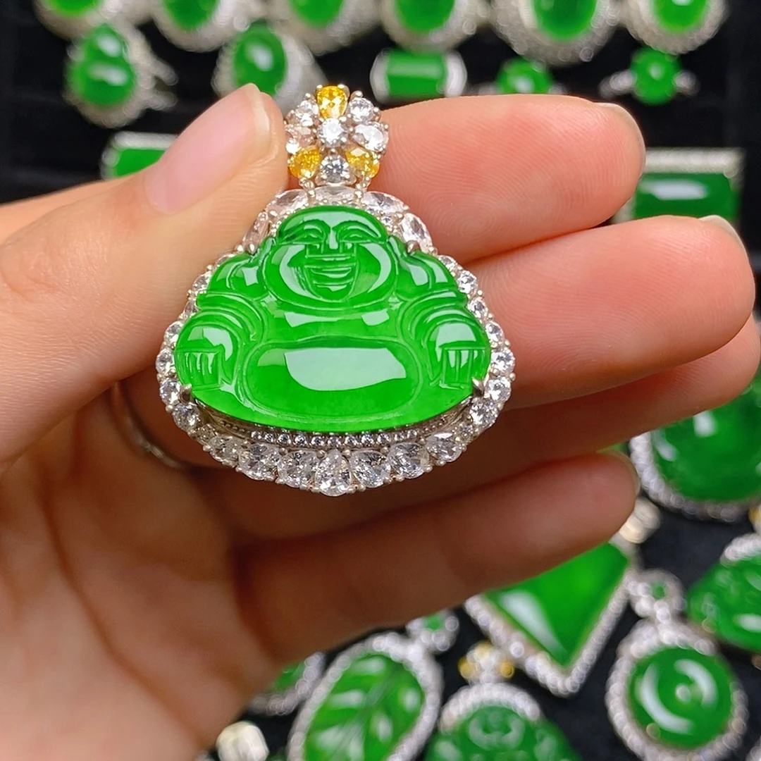 翡翠银S925镶嵌颈饰