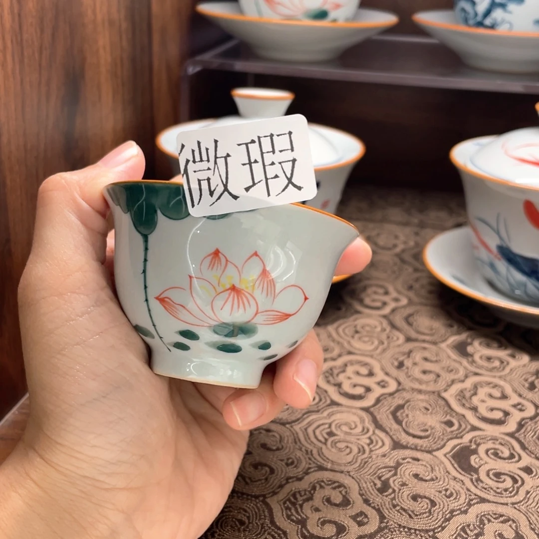 釉下彩纯手绘微瑕