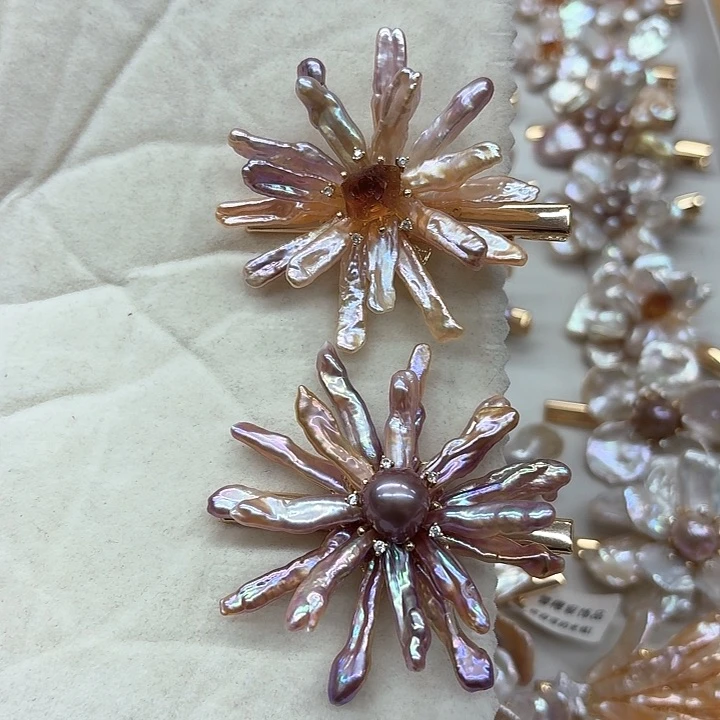 淡水珍珠发饰银S925镶嵌?****e