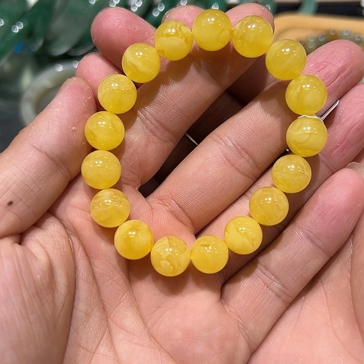 琥珀未镶嵌手串拍一发一