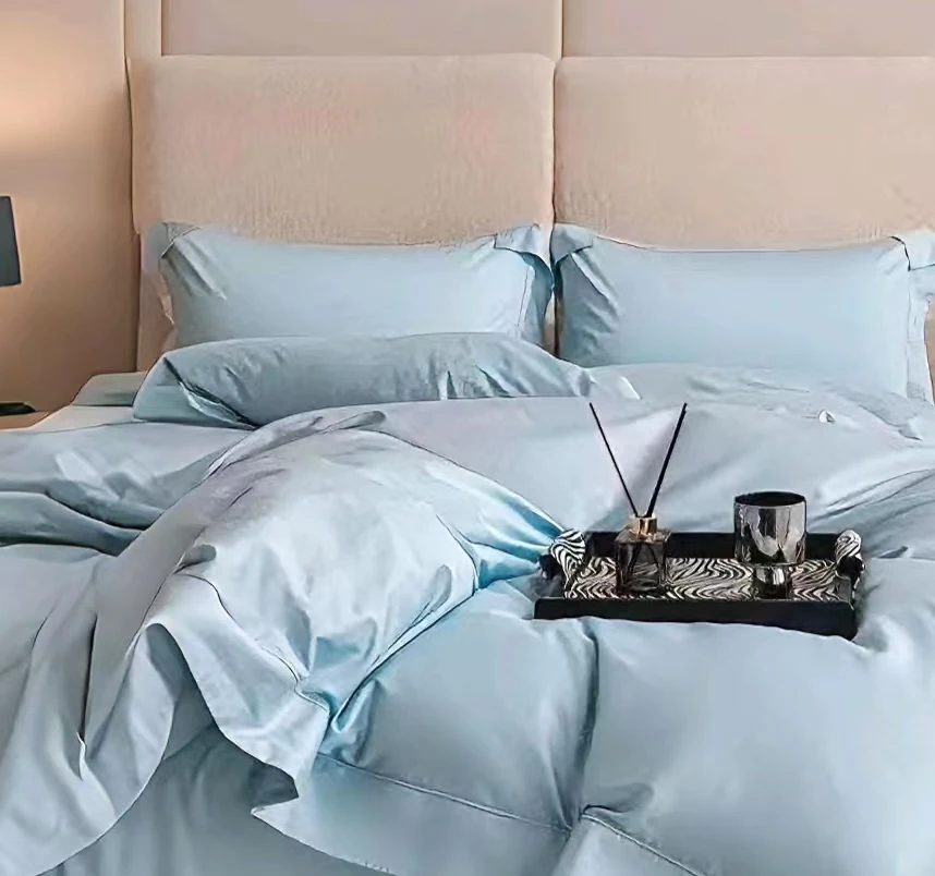 【埋绳四件套】A类长绒棉轻奢简约高支高密全棉埋绳高档全棉四件套