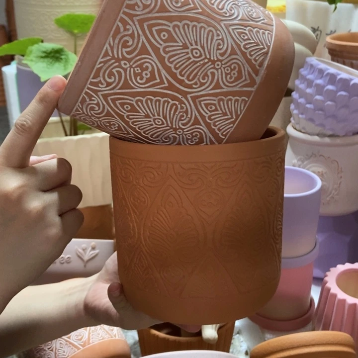 14×13几何直筒复古+红陶2个