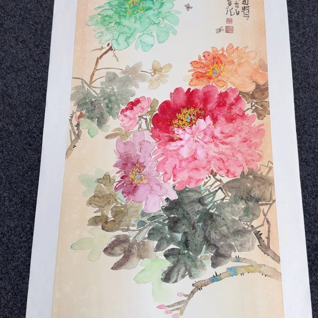 国画纯手绘山水花鸟作品