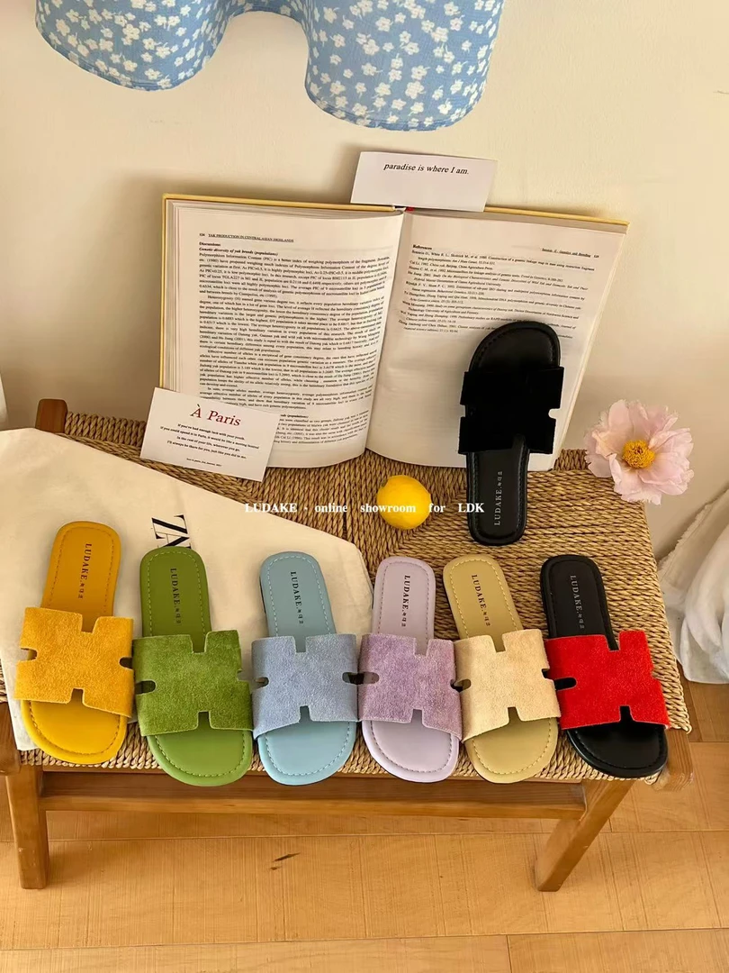 福秒-敲百搭H拖～软底舒适半拖（XZ1388#）爱唯依