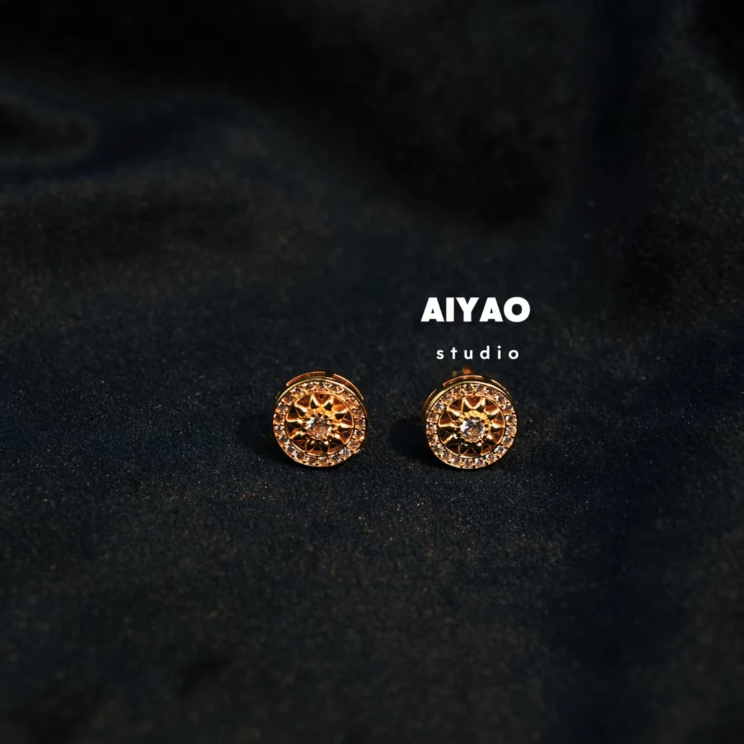 合金耳饰 【AIYAO】小罗盘耳钉B8