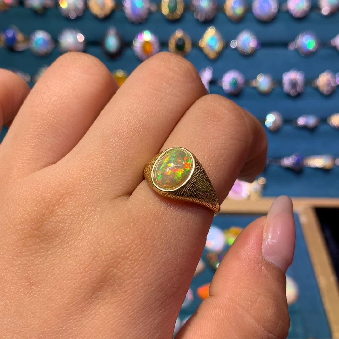 欧泊银S925镶嵌戒指款