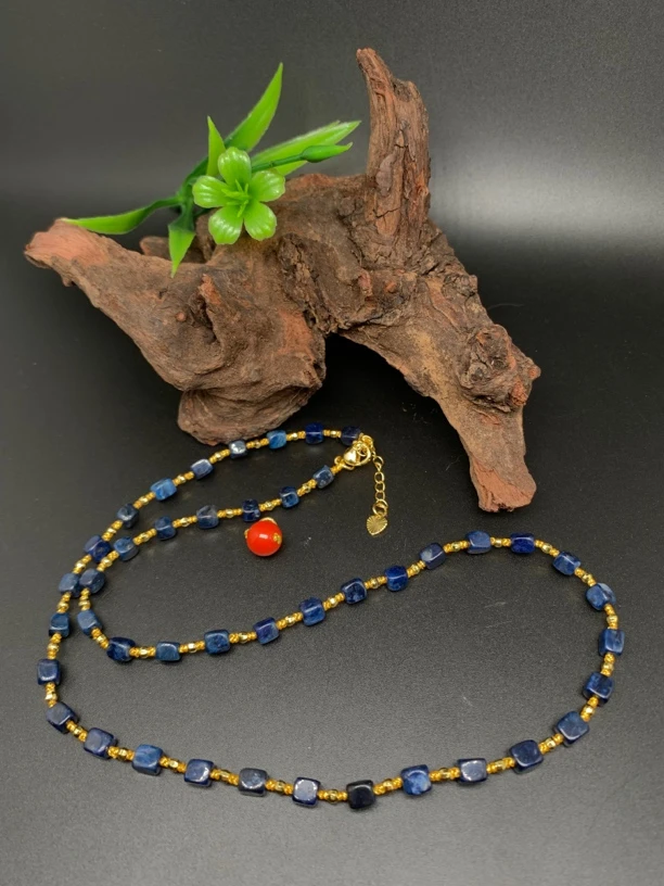 天然辰砂【鑫林珠宝】舒俱来丝绒星际蓝简约项链链多样性发一SJL164