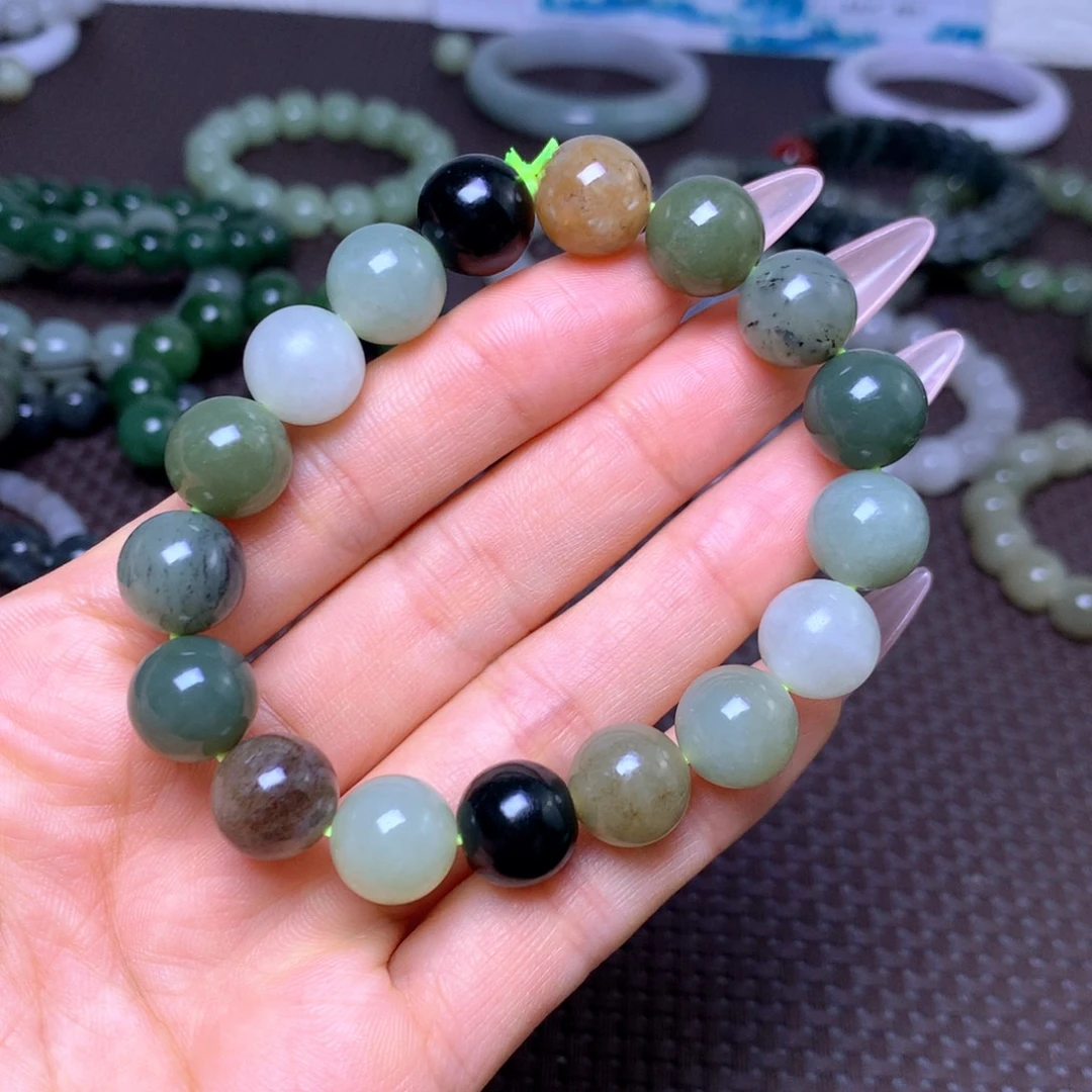 和田玉未镶嵌手串卡12