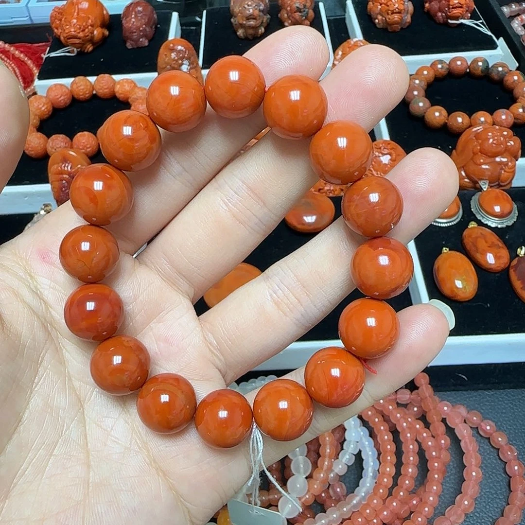 南红玛瑙未镶嵌手链