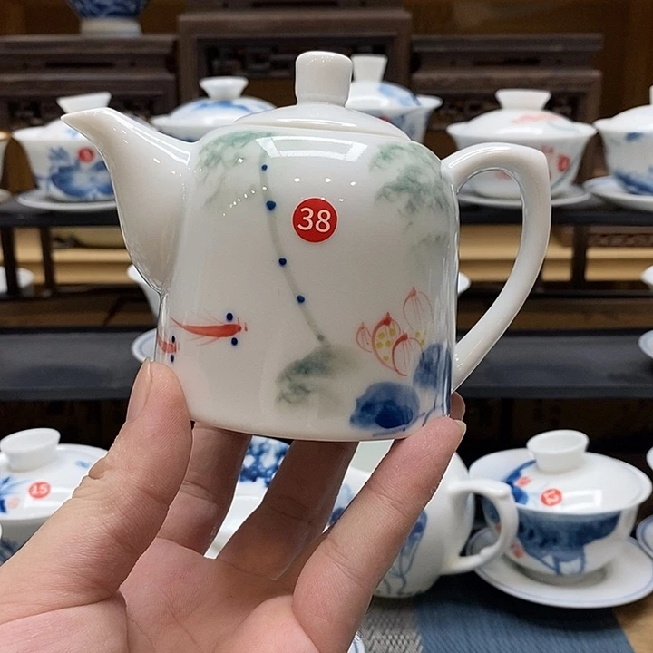 手绘微瑕荷花金钟