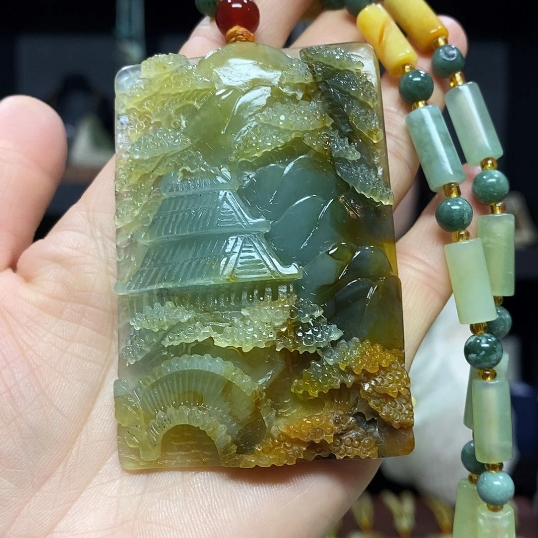 岫玉挂件吊坠未镶嵌