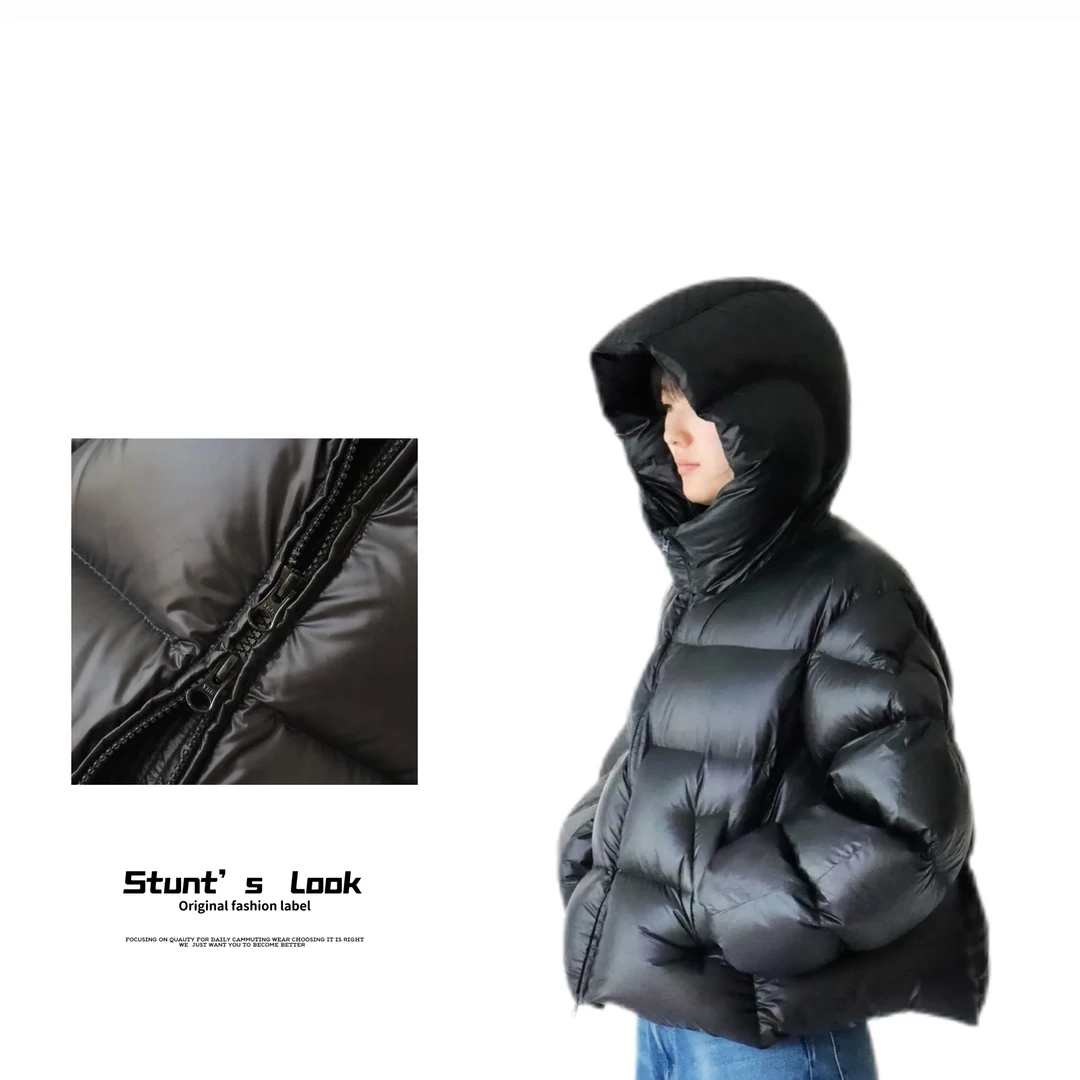 肯豆 秋冬新款黑色加厚保暖90鸭绒羽绒服1145