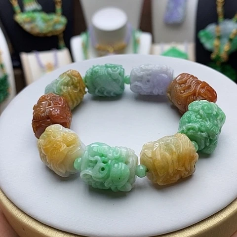 翡翠手链未镶嵌天然