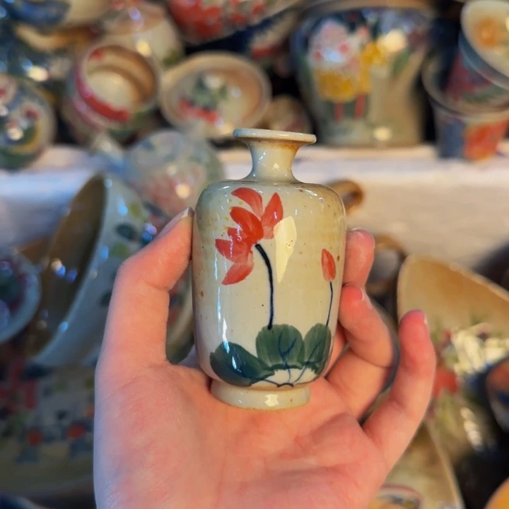 瓷片手工手绘细微不一样