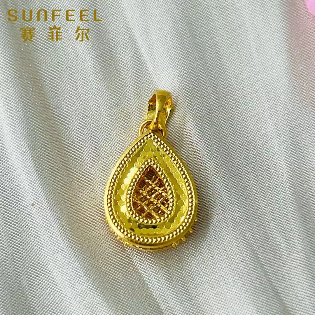 SUNFEEL/赛菲尔万足®足金水滴灵动时尚设计精炫金简约百搭日常
