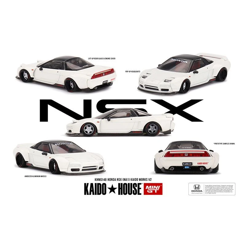 MINIGT*KH车模1:64 本田NSX 白色 合金车模仿真汽车模型收藏摆件