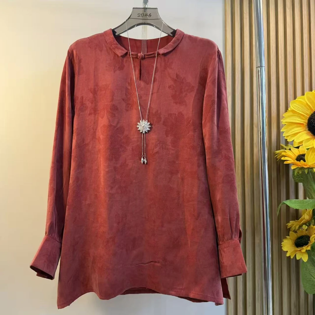 2025年秋冬新中式国风新年装时尚百搭显瘦衬衫女设计感小众上衣潮