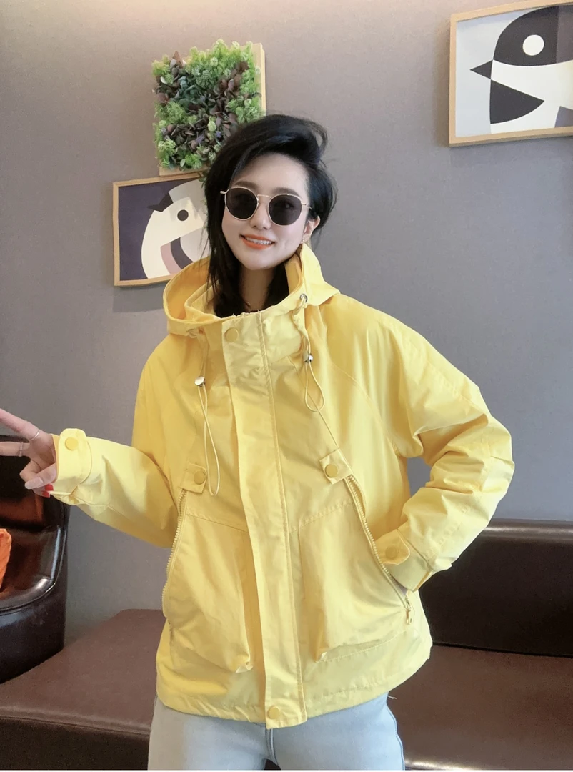 【鑫爷】【单款】早春新款简约休闲款百搭时尚潮流连帽设计感外套5918