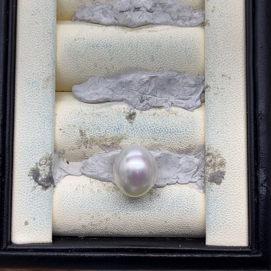 未镶嵌裸珠海水珍珠澳白炫彩宝石光路路通裸珠13.4mm