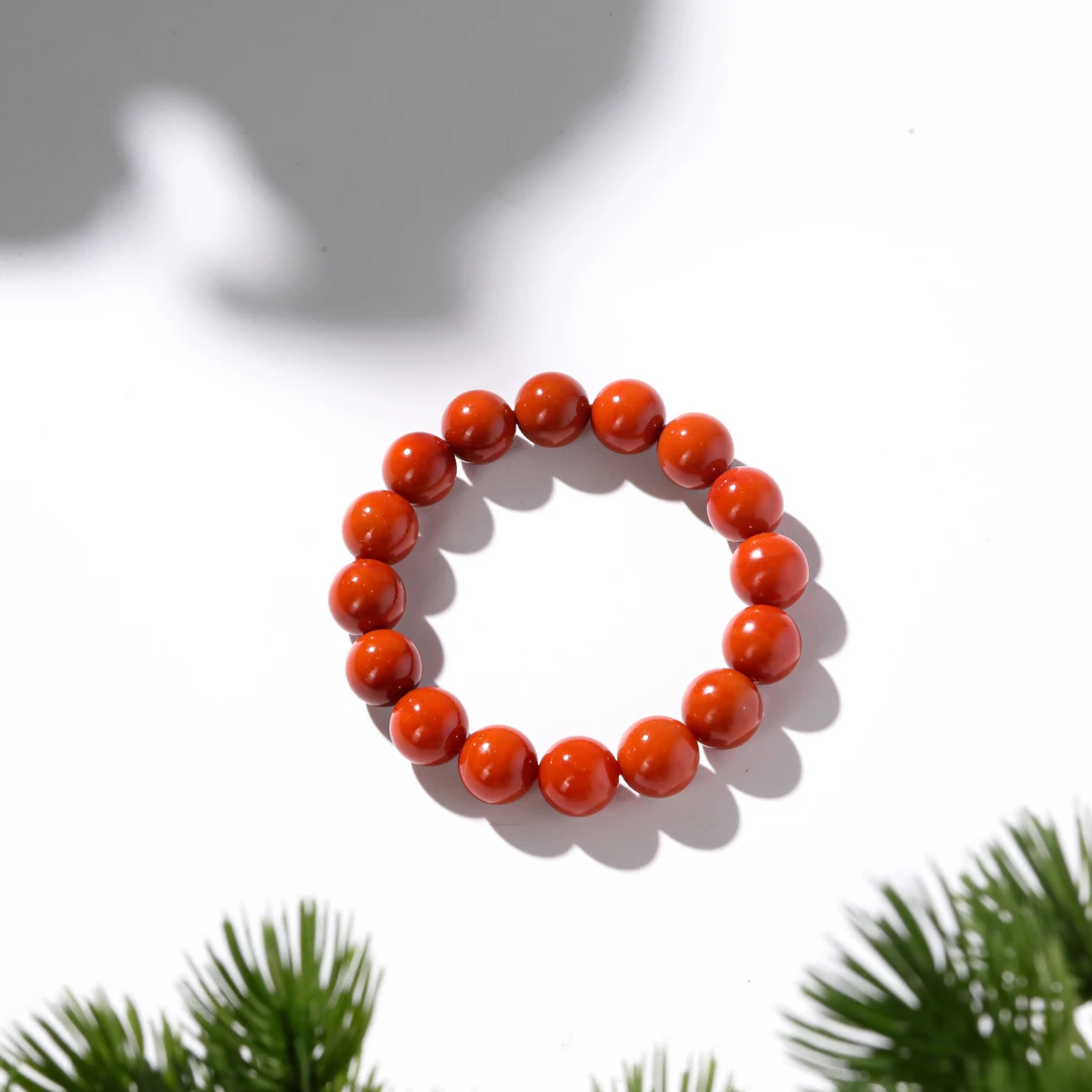 【竞拍专用】保山南红哑光单圈手串约13mm约52g 11240108-01