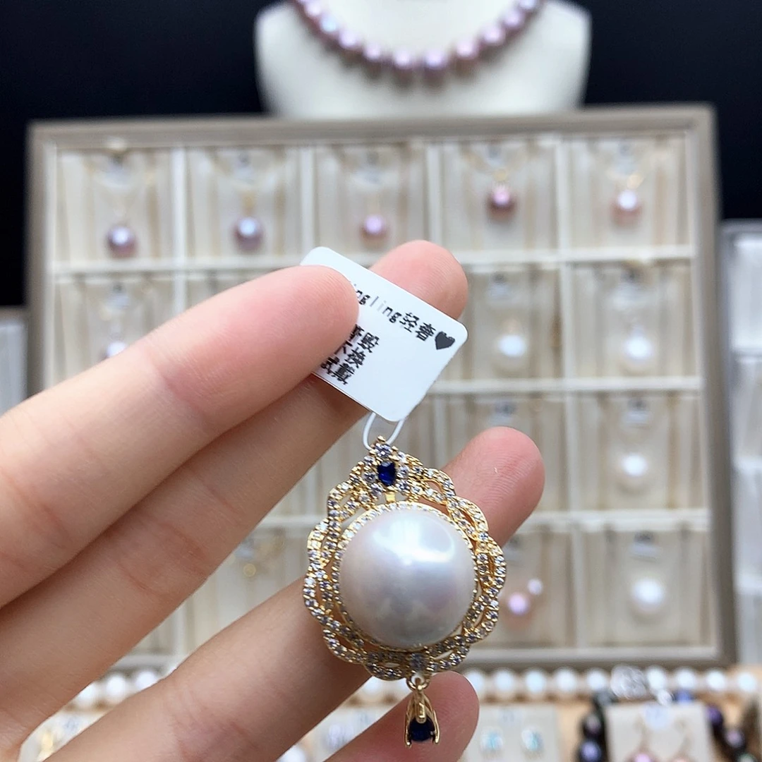 颈饰合金淡水珍珠
