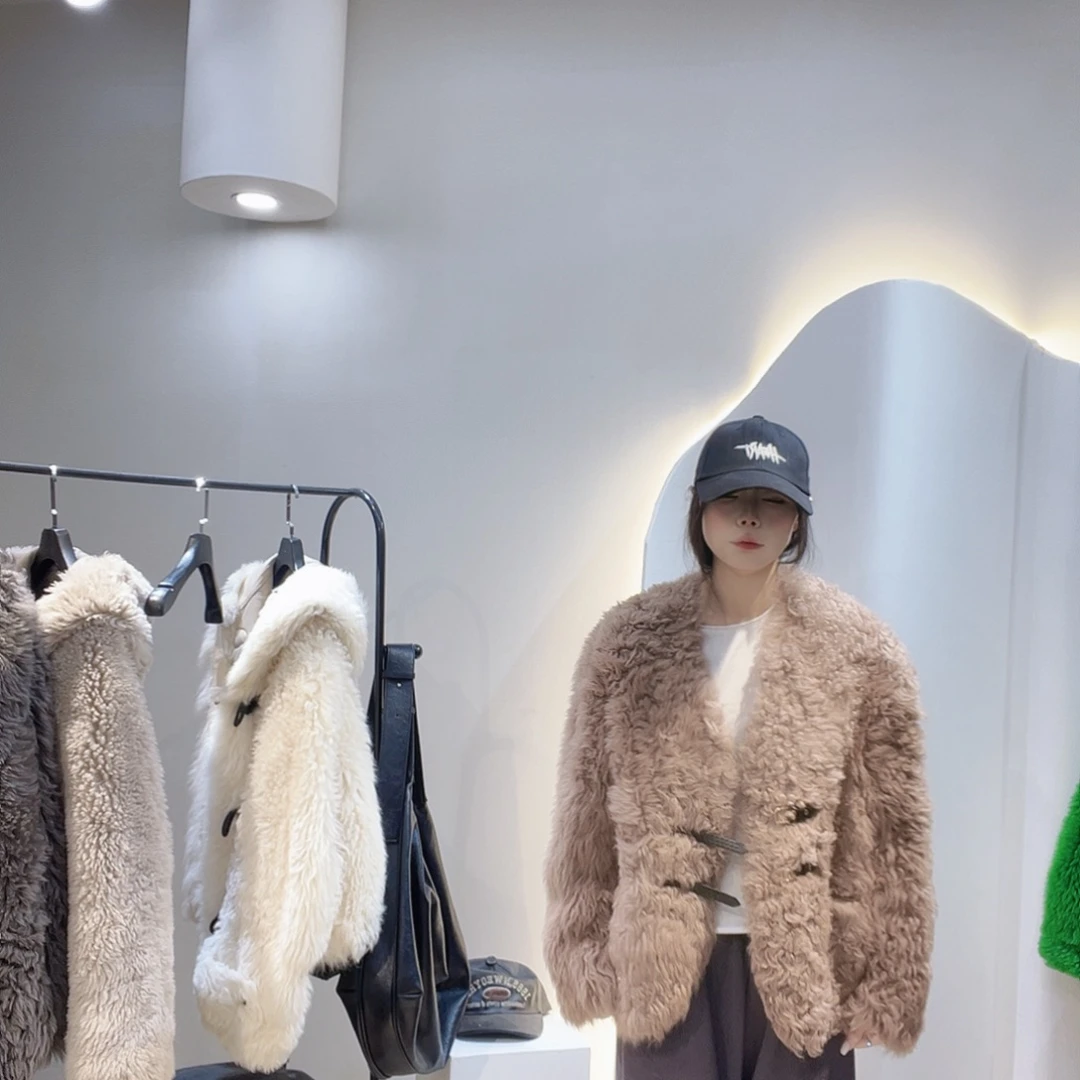 真皮皮毛一体外套037