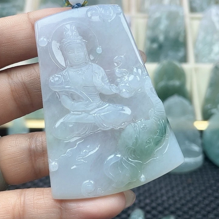 颈饰未镶嵌翡翠?****?天然翡翠货普贤菩萨