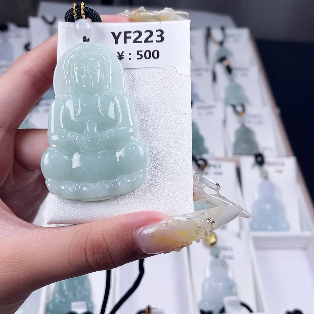 翡翠未镶嵌颈饰YF223