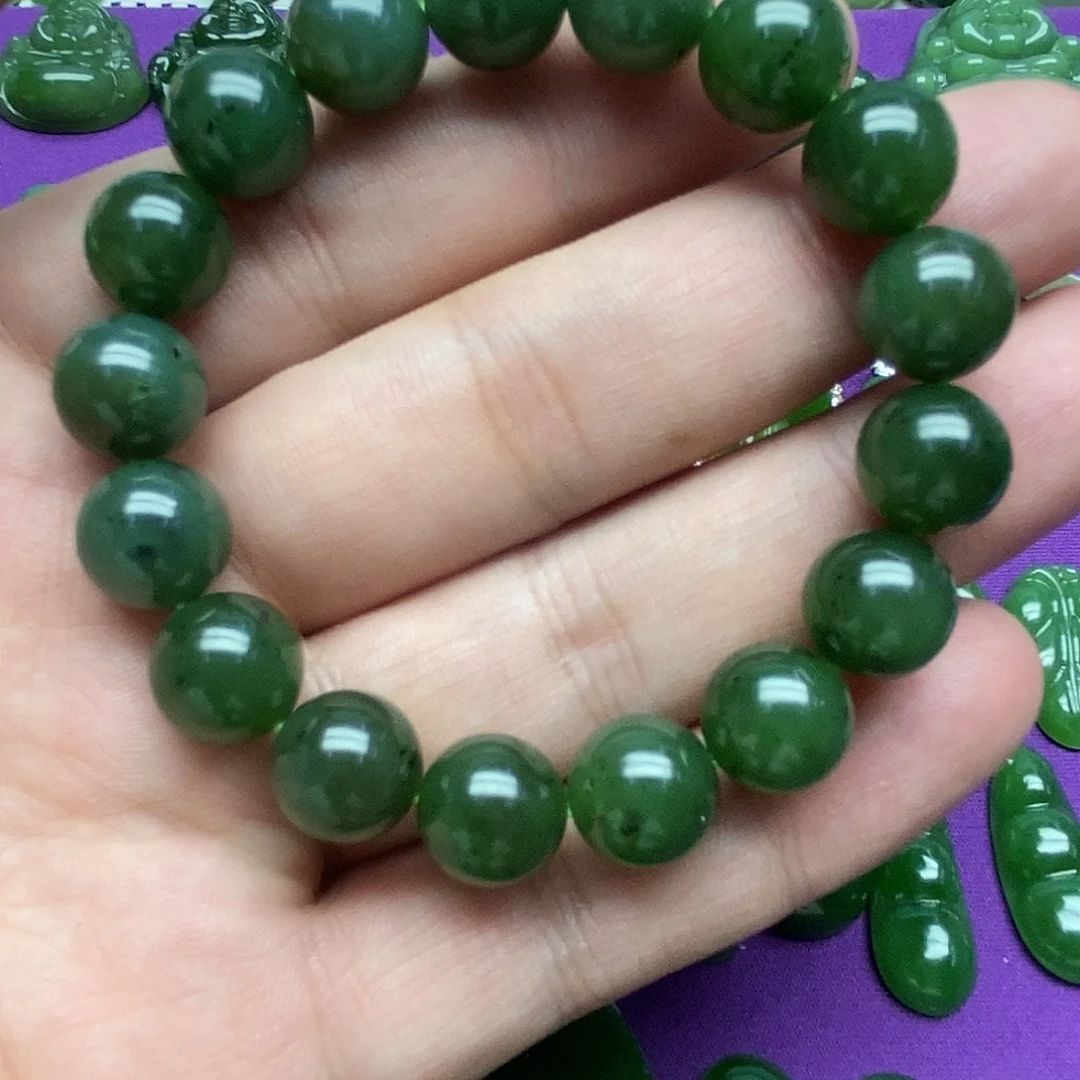 *****和田玉（碧玉）未镶嵌手串