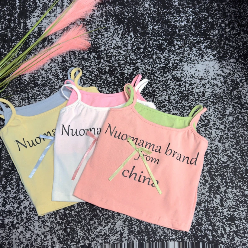 清小柔童装三色假两件吊带背心