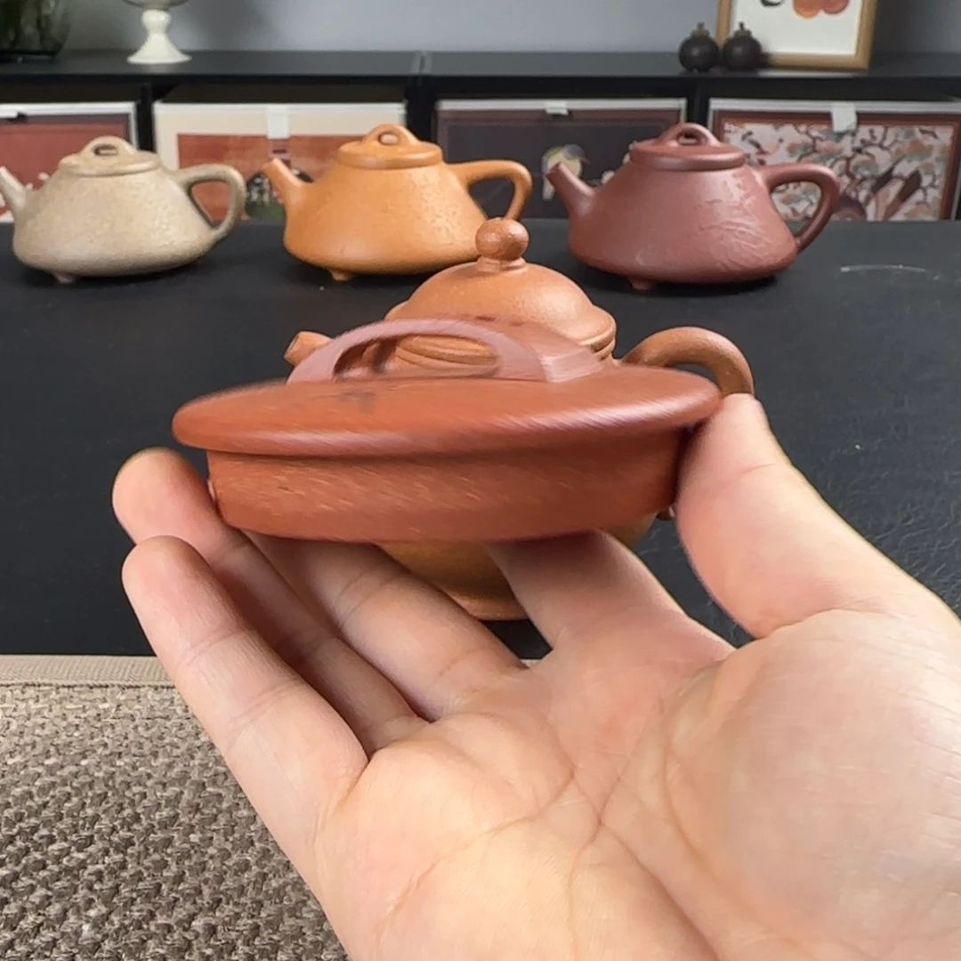 桃***枝茶壶紫砂汉瓦盖子