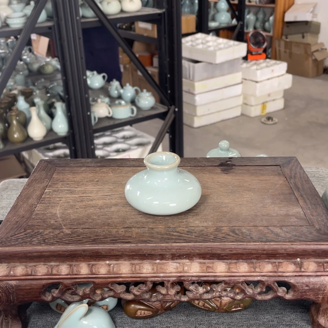 瓷片天青釉瓶型盖置