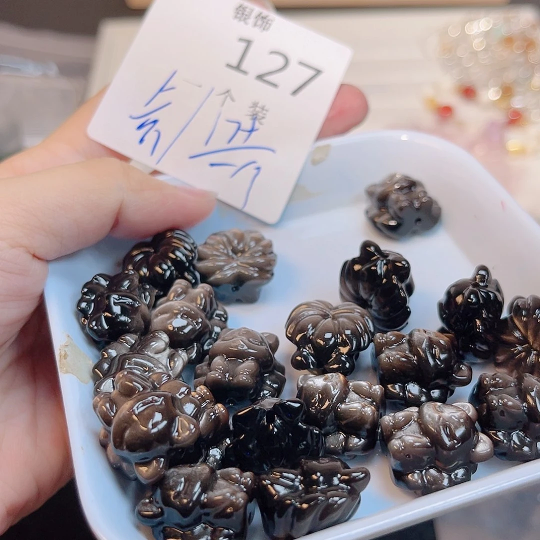 未镶嵌黑曜岩珠宝奇石127 。