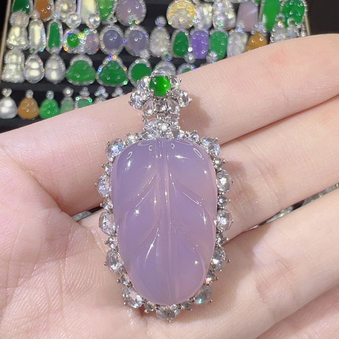 玛瑙/玉髓颈饰银S925镶嵌