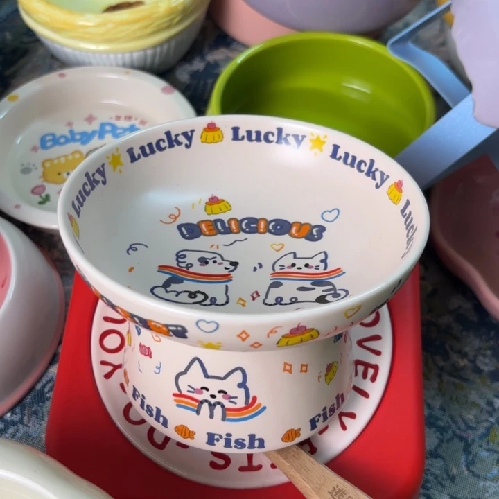瓷片陶瓷lucky粉色