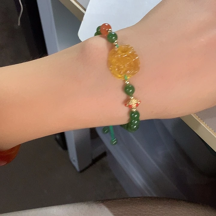 未镶嵌手链和田玉（碧玉）碧玉小手串