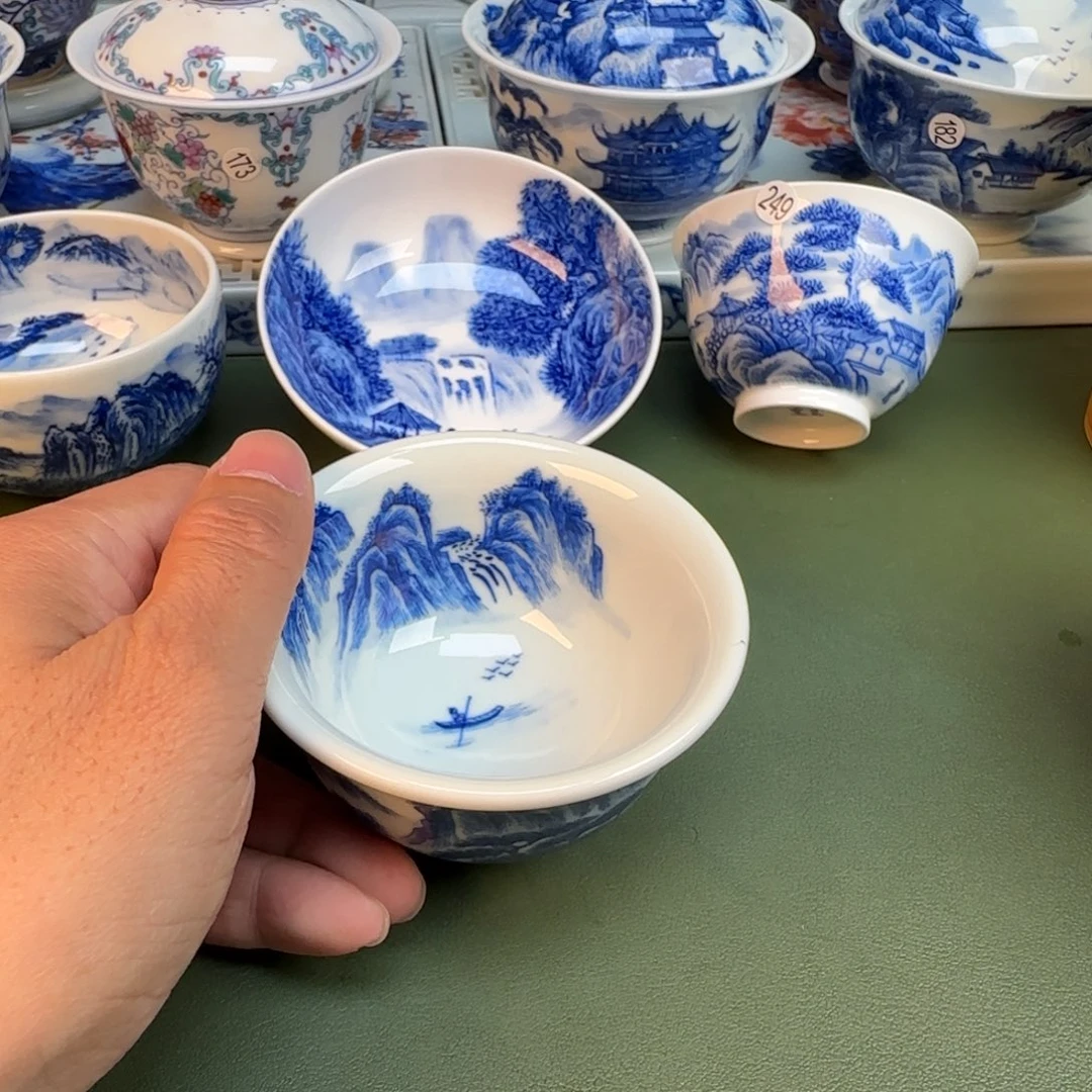 纯手工纯手绘茶具石头256