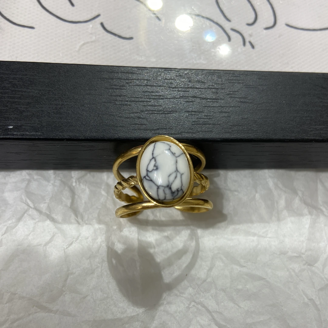 钛钢戒指 LARVINA复古气质灰色戒指