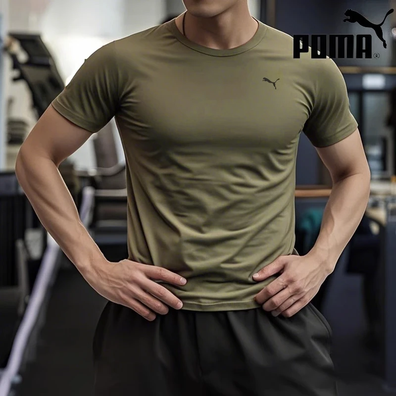 PUMA彪马短袖男士夏季新款休闲运动T恤衫跑步透气圆领上衣 527344